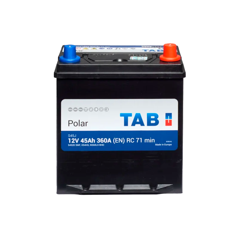 Автомобильный аккумулятор TAB Polar 45Ah 360A R+ min S45J