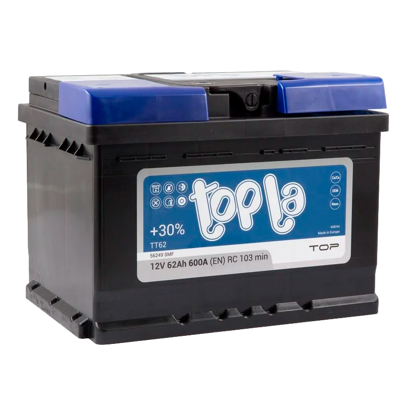 Автомобильный аккумулятор TOPLA Top 62Ah 600A R+ TT62
