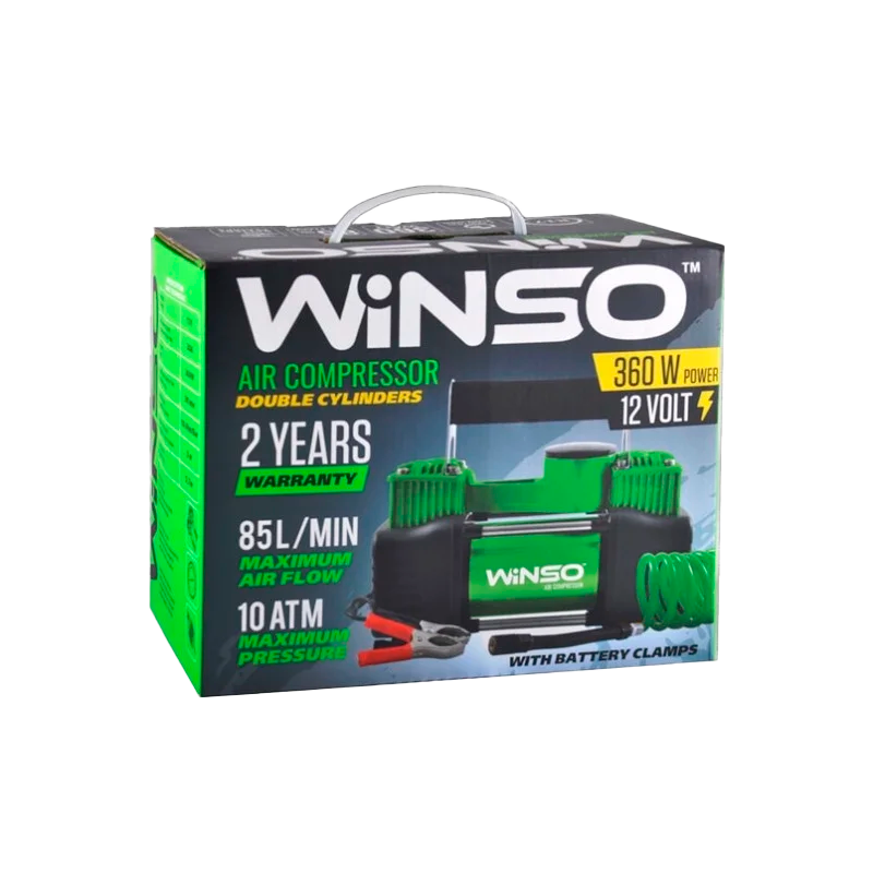 Автомобильный компрессор двухпоршневый WINSO 125000