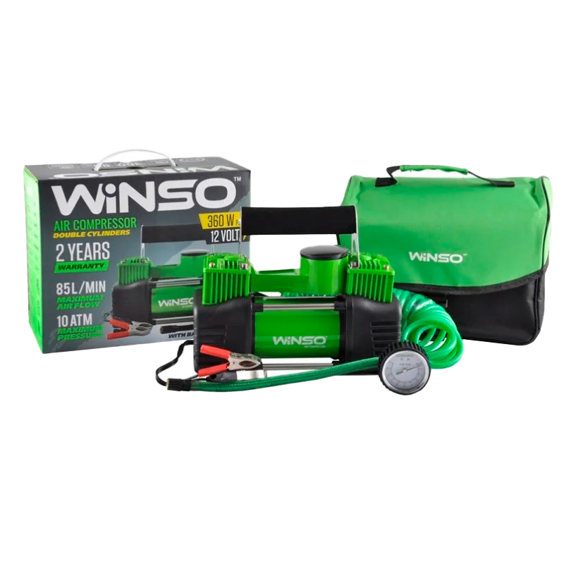 Автомобильный компрессор двухпоршневый WINSO 125000