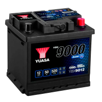 Автомобильный аккумулятор YUASA Start-Stop AGM YBX9012 50Ah 520A R+