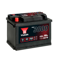 Автомобільний акумулятор YUASA YBX3078 62Ah 550A L+