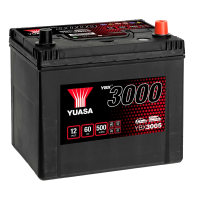 Автомобільний акумулятор YUASA YBX3005 60Ah 500A R+