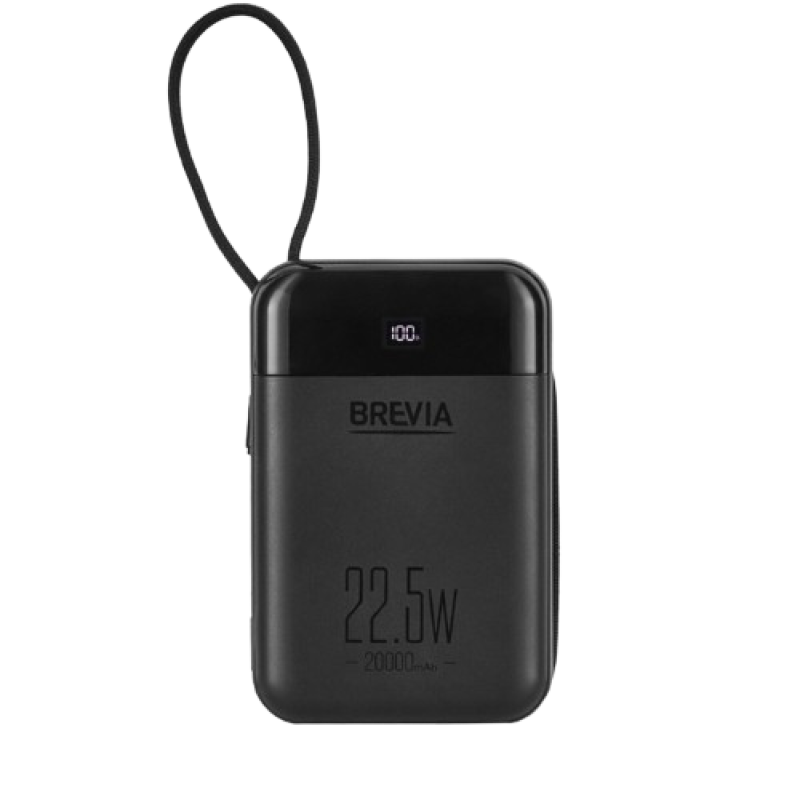 Повербанк (Power Bank) Brevia 20000mAh 22.5W Type-C+Lightning Cable, Li-Pol, LCD
