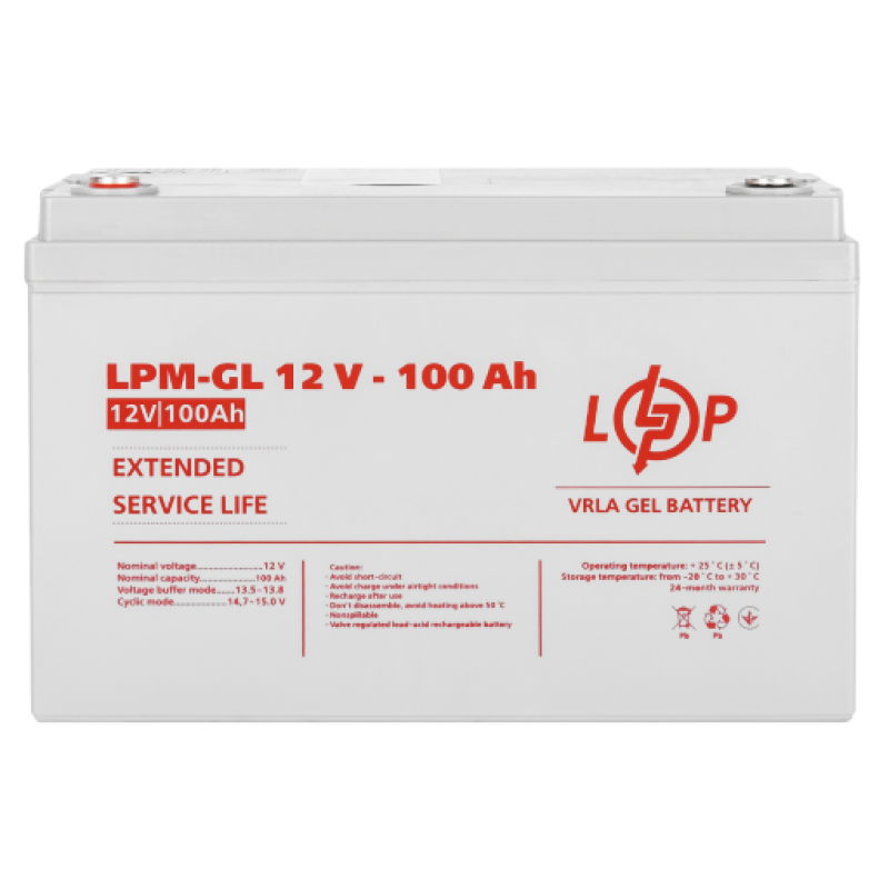 Аккумулятор гелевой LOGIC POWER LPM-GL 12V-100Ah