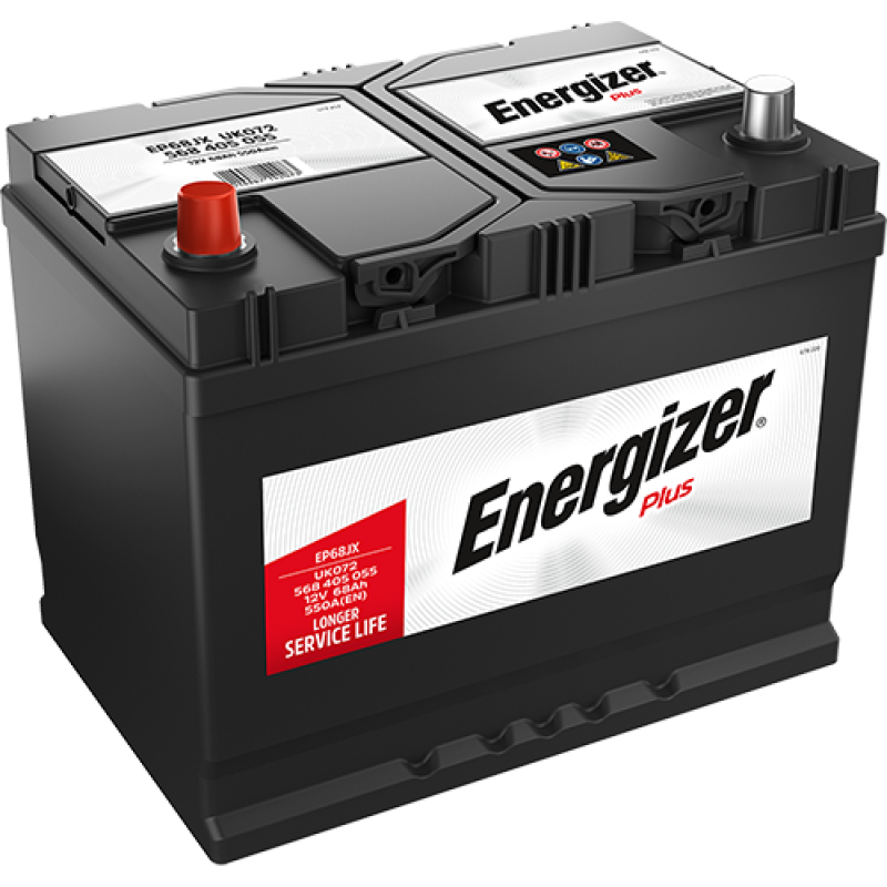 Автомобильный аккумулятор ENERGIZER Plus 68Ah 550A L+ 568405055