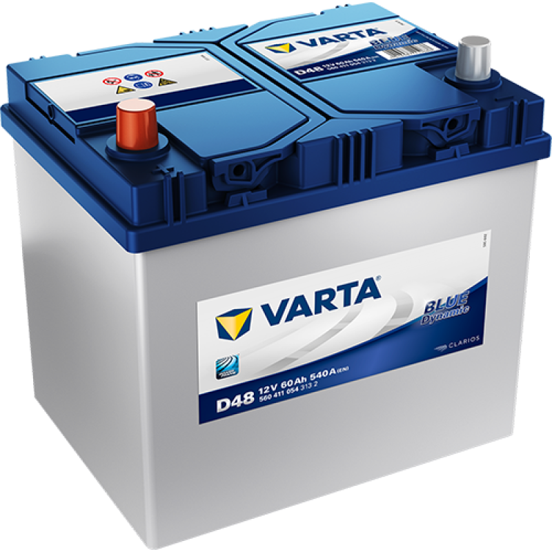 Автомобильный аккумулятор VARTA Blue Dynamic 60Ah 540A L+ (D48) - 560411054