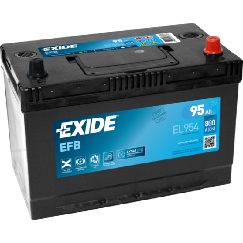 Автомобильный аккумулятор EXIDE Start-Stop EFB EL954 95Ah 800A R+