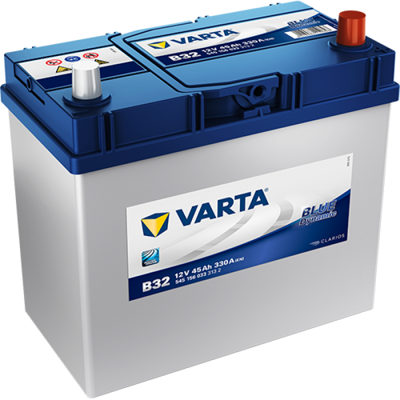 Автомобильный аккумулятор VARTA Blue Dynamic 45Ah 330A R+ (B32) - 545156033