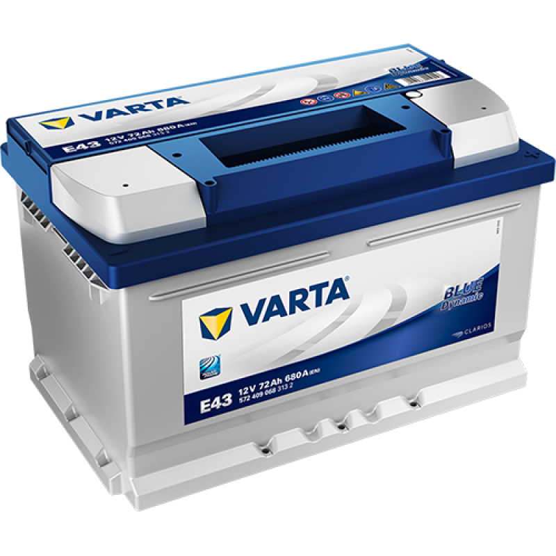 Автомобильный аккумулятор VARTA Blue Dynamic 72Ah 680A R+ (E43) - 572409068