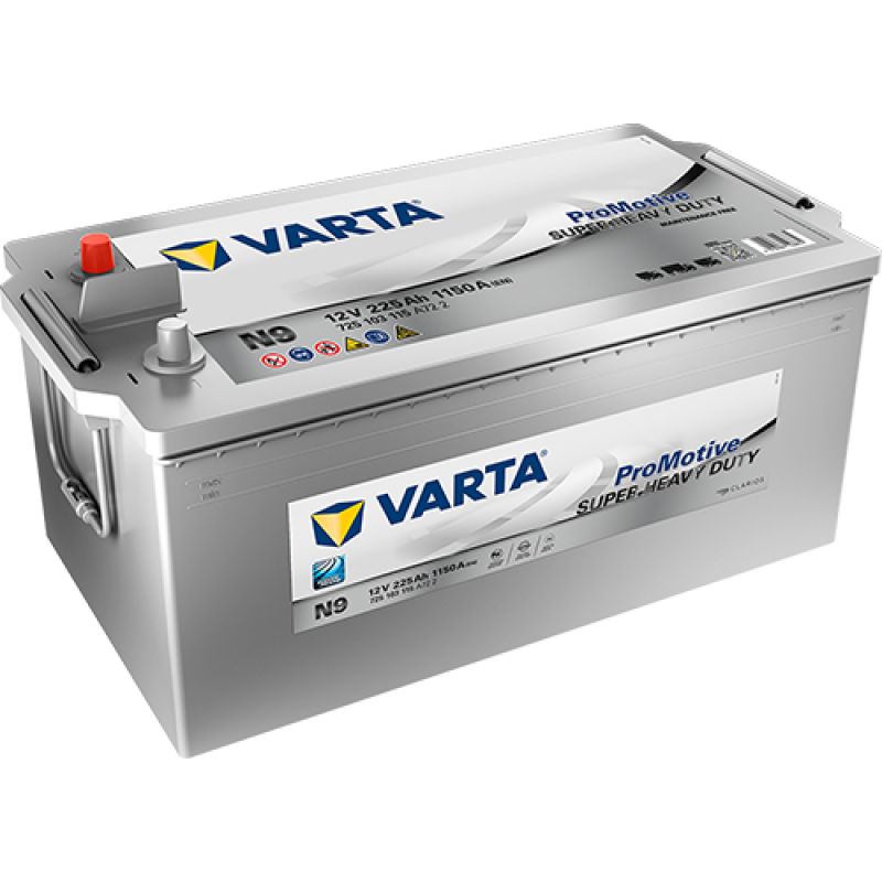 Грузовой аккумулятор VARTA Promotive Super Heavy Duty 225Ah 1150A L+ (N9) - 725103115