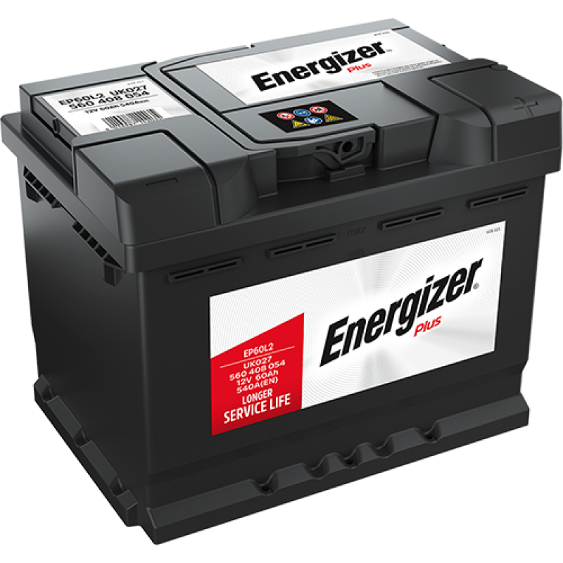 Автомобильный аккумулятор ENERGIZER Plus 60Ah 540A R+ 560408054