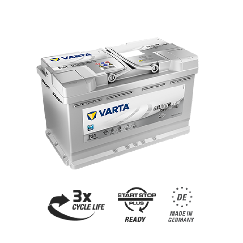 Автомобильный аккумулятор VARTA Silver Dynamic Start-Stop AGM 80Ah 800A R+ (F21) - 580901080