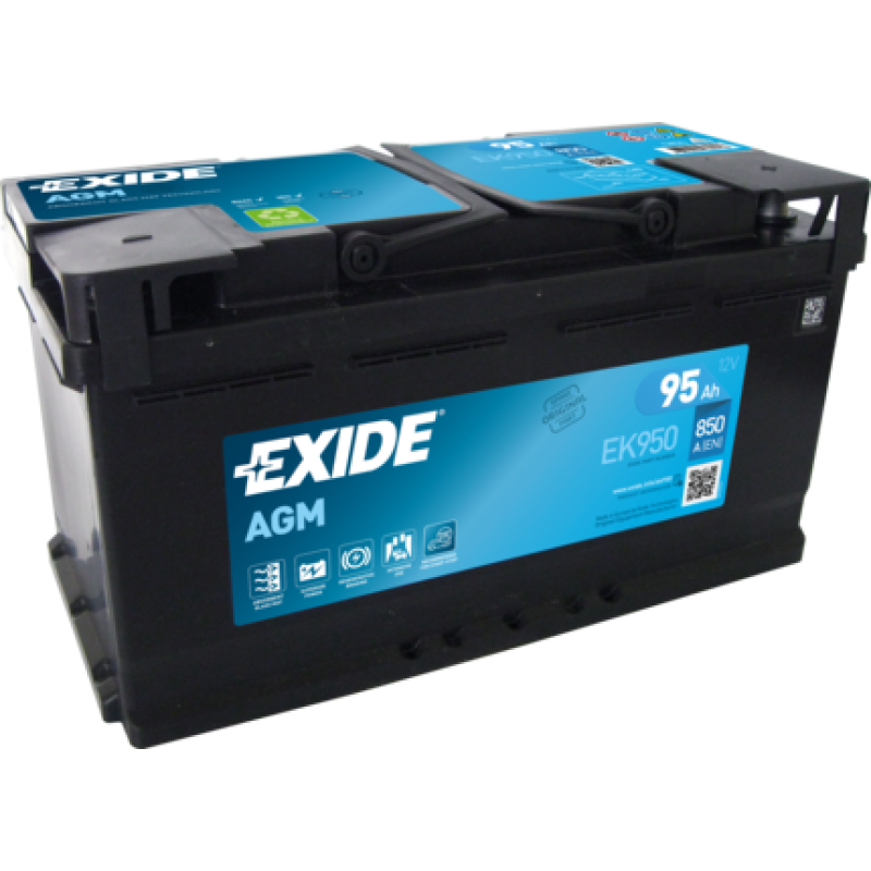 Автомобильный аккумулятор EXIDE Start-Stop AGM EK950 95Ah 850A R+
