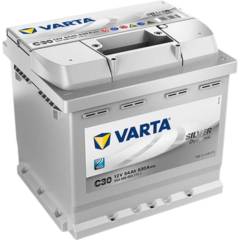 Автомобильный аккумулятор VARTA Silver Dynamic 54Ah 530A R+ (C30) - 554400053