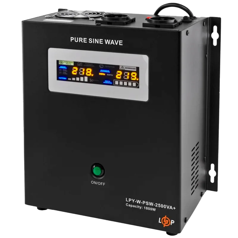 ДБЖзправильноюсинусоїдою24VLPY-W-PSW-2500VA+(1800Вт)10A/20A-10342